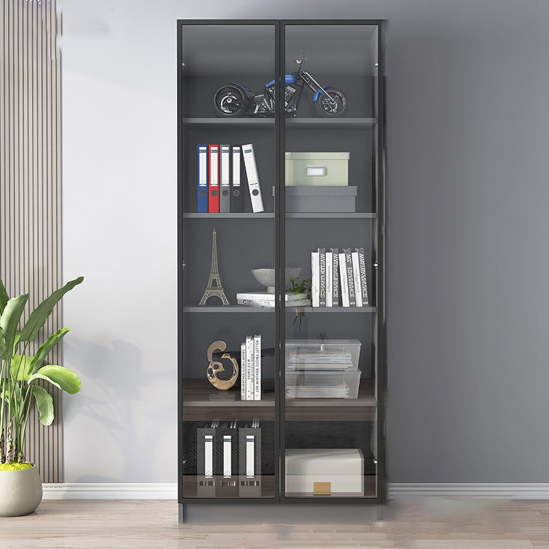 Wood Display Storage Cabinet Modern Multi-shelf for Living Room