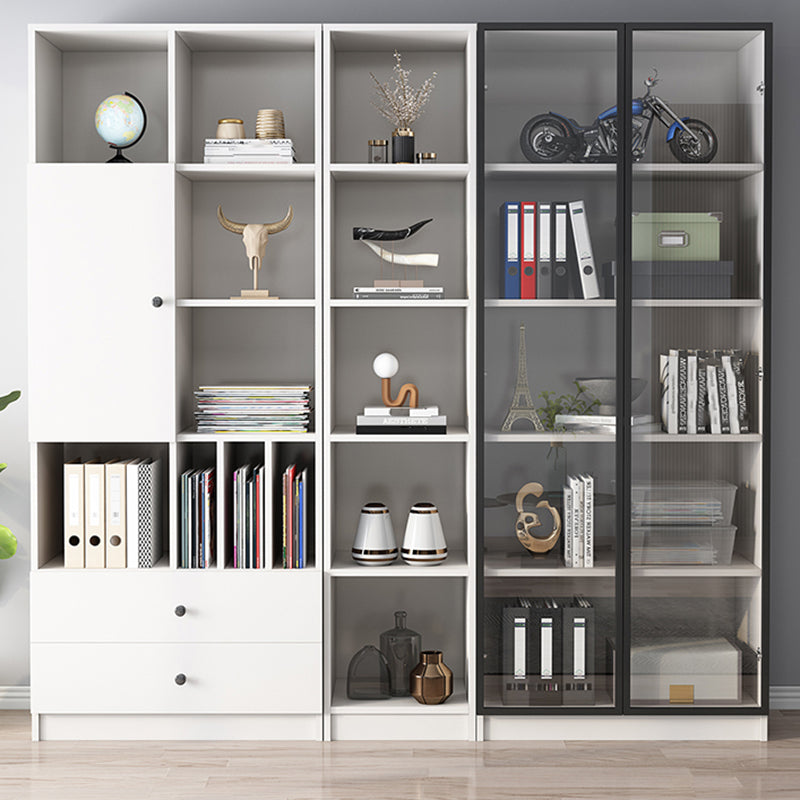 Wood Display Storage Cabinet Modern Multi-shelf for Living Room