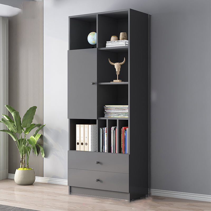 Wood Display Storage Cabinet Modern Multi-shelf for Living Room