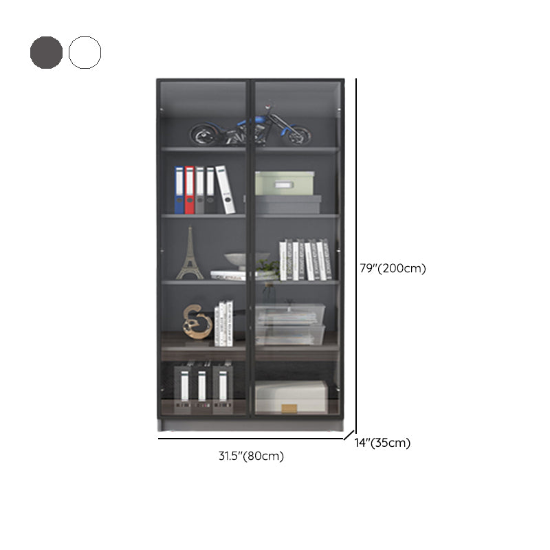 Wood Display Storage Cabinet Modern Multi-shelf for Living Room