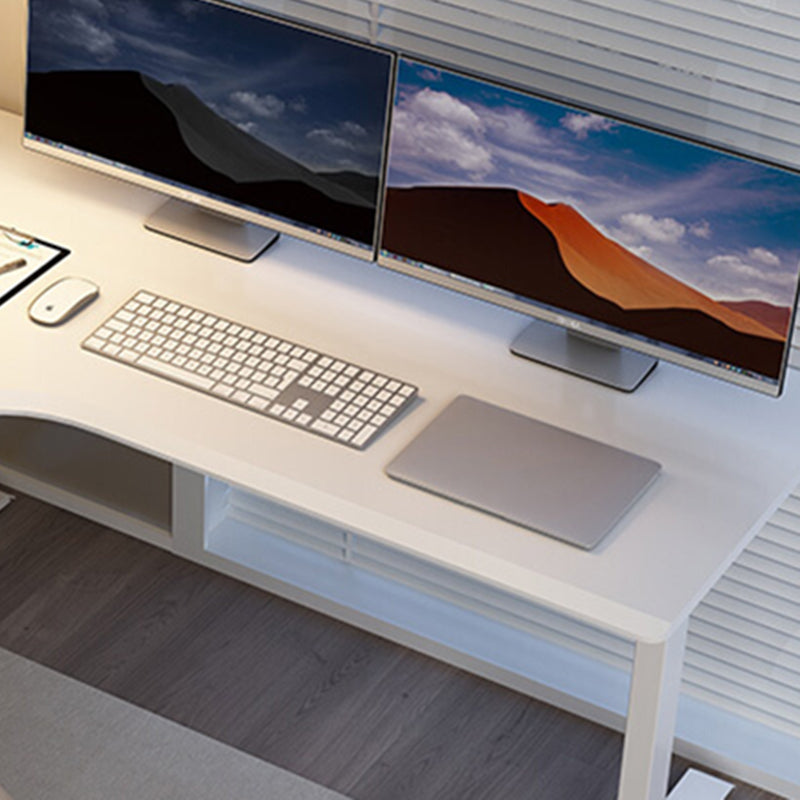 Modern Computer Desk Adjustable Height L-Shape Home Writing Desk