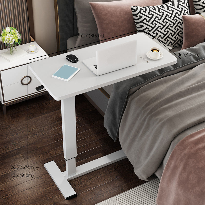 Contemporary Style Pedestal Base Computer Desk Adjustable Height Writing Desk