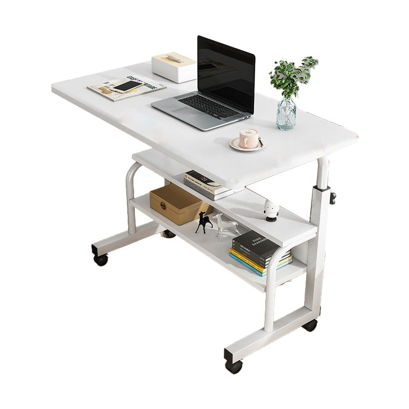 Contemporary Home Writing Desk Rectangular Office Desk with Caster Wheels