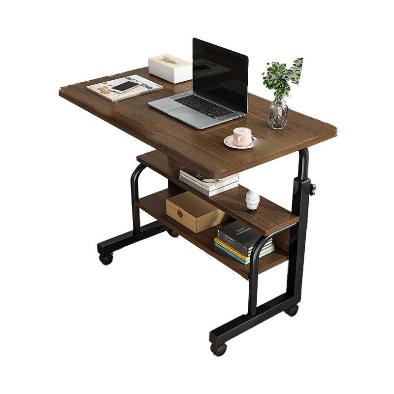 Contemporary Home Writing Desk Rectangular Office Desk with Caster Wheels