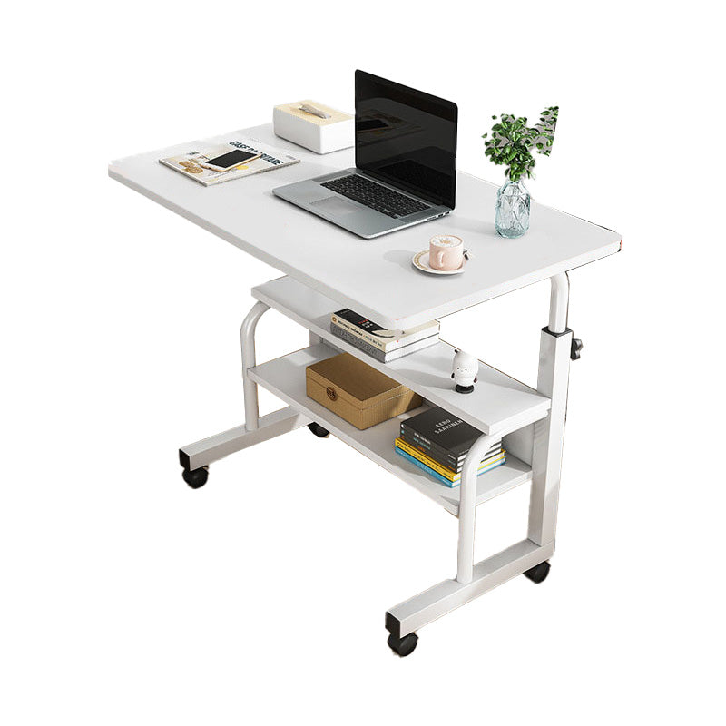 Contemporary Home Writing Desk Rectangular Office Desk with Caster Wheels