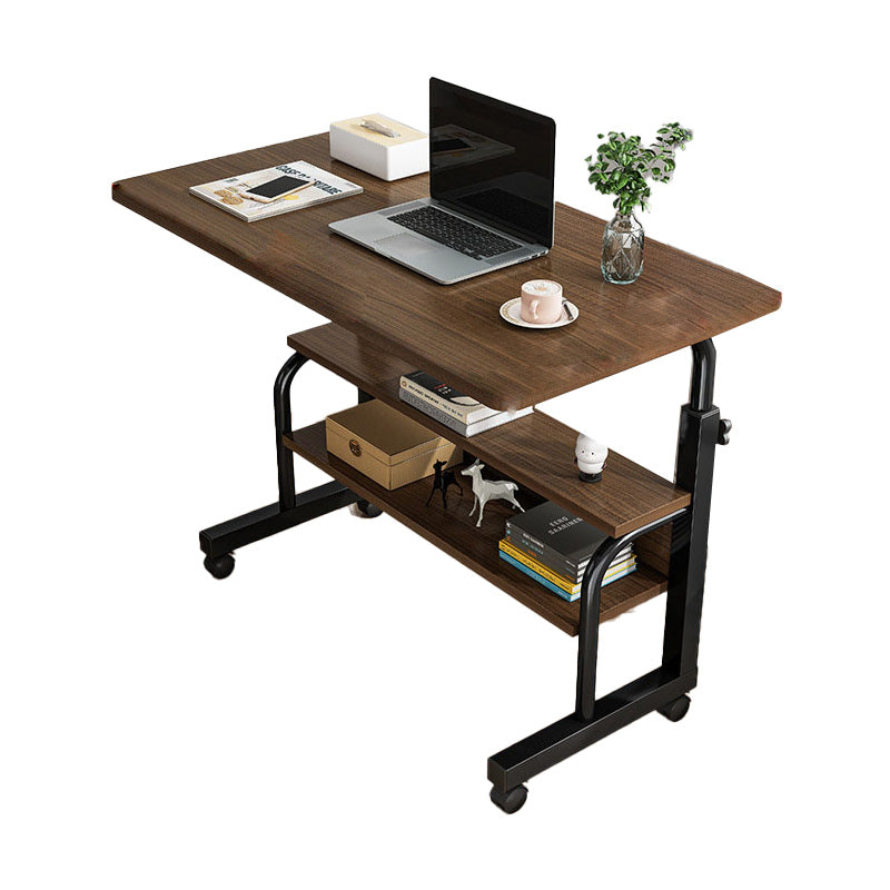 Contemporary Home Writing Desk Rectangular Office Desk with Caster Wheels