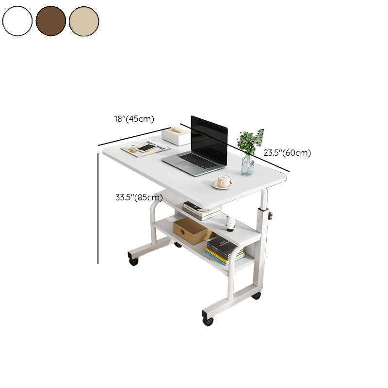 Contemporary Home Writing Desk Rectangular Office Desk with Caster Wheels