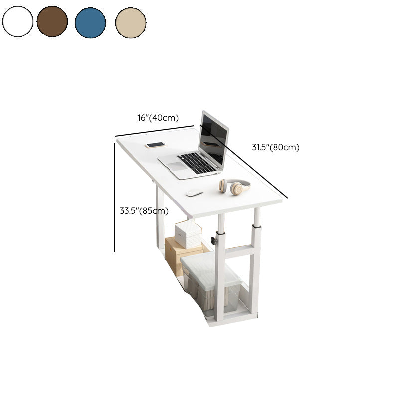 Contemporary Home Writing Desk Rectangular Office Desk with Caster Wheels