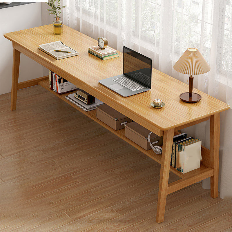 Modern Wooden Office Desk Rectangle Writing Desk with 4 Legs for Bedroom