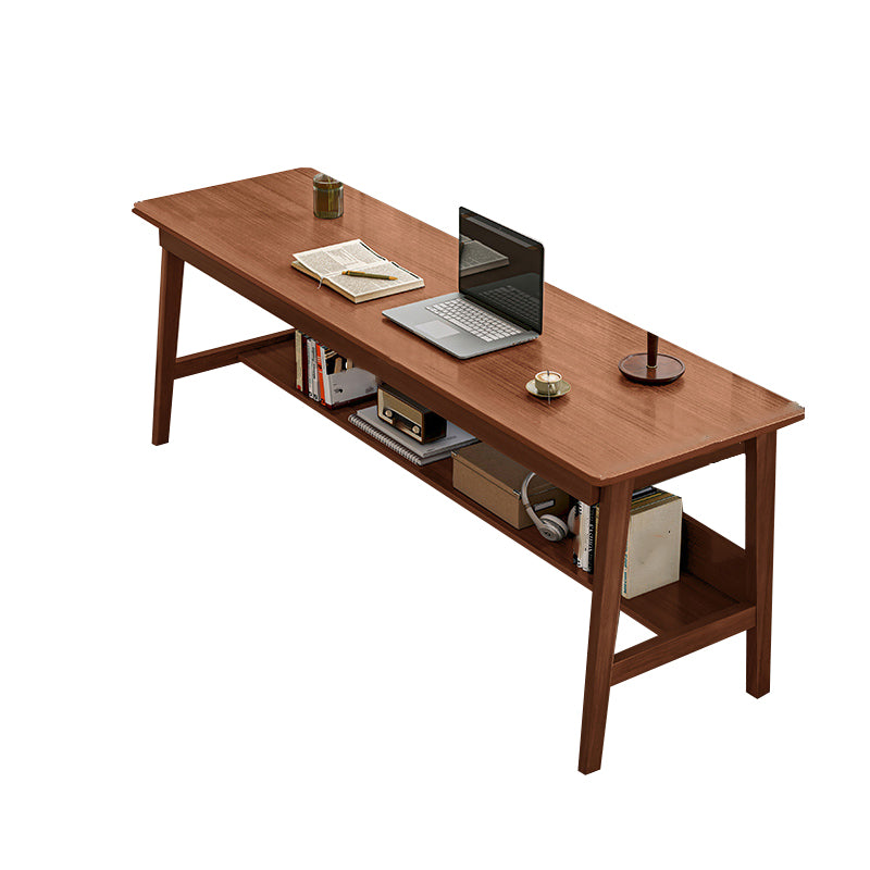 Modern Wooden Office Desk Rectangle Writing Desk with 4 Legs for Bedroom