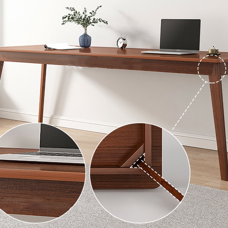 Modern Wooden Office Desk Rectangle Writing Desk with 4 Legs for Bedroom