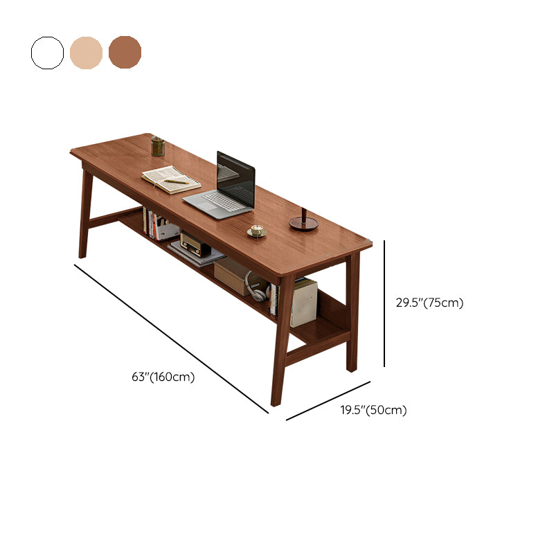 Modern Wooden Office Desk Rectangle Writing Desk with 4 Legs for Bedroom