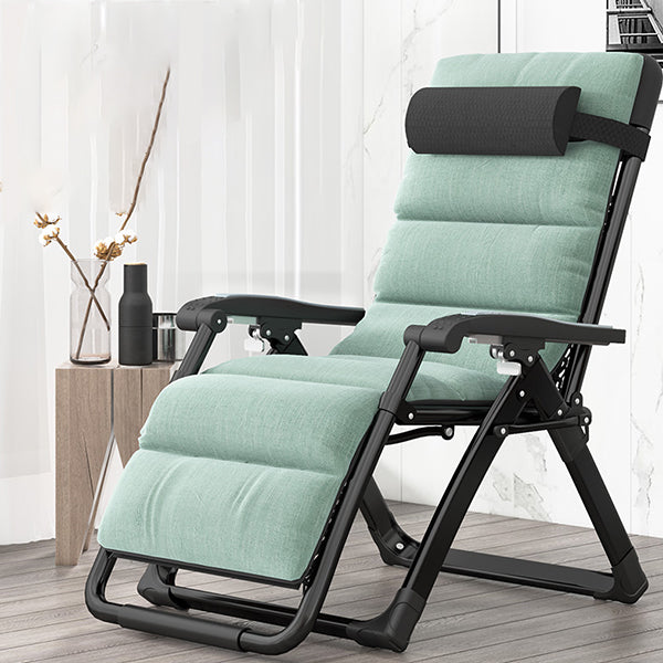 Contemporary Standard Recliner with Removable Cushions and Metal Legs