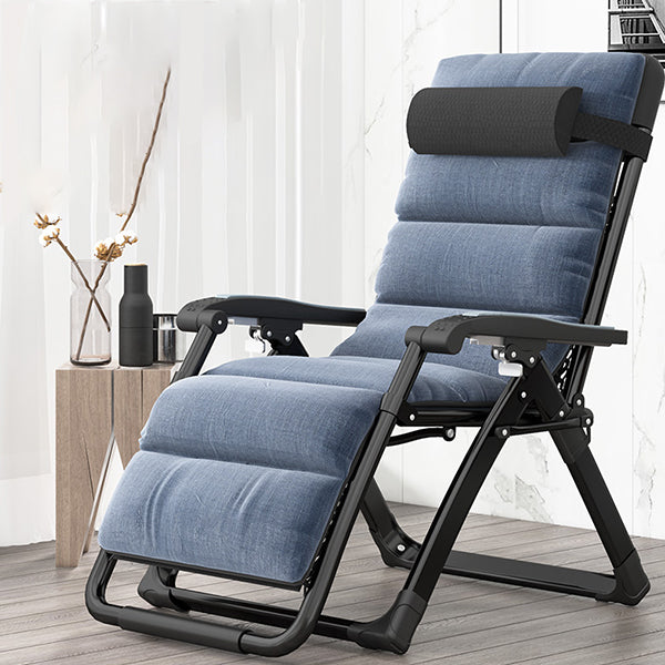 Contemporary Standard Recliner with Removable Cushions and Metal Legs