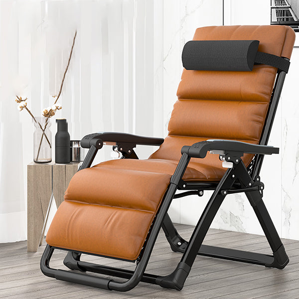 Contemporary Standard Recliner with Removable Cushions and Metal Legs