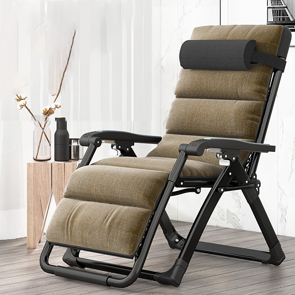 Contemporary Standard Recliner with Removable Cushions and Metal Legs