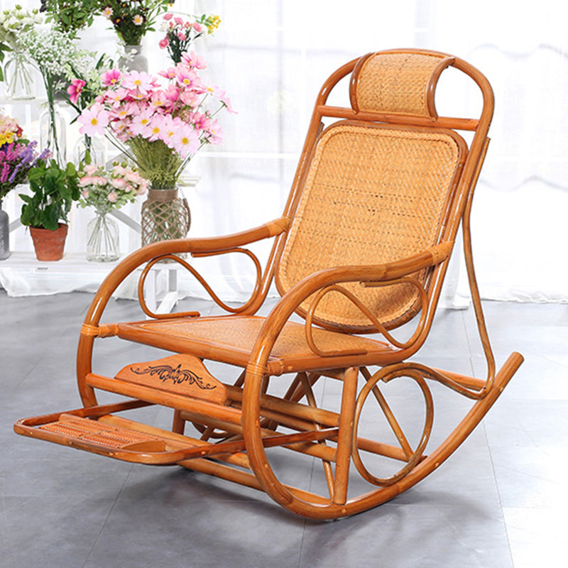 Contemporary Rattan Indoor Ergonimic Recliner Solid Color Standard with Arm