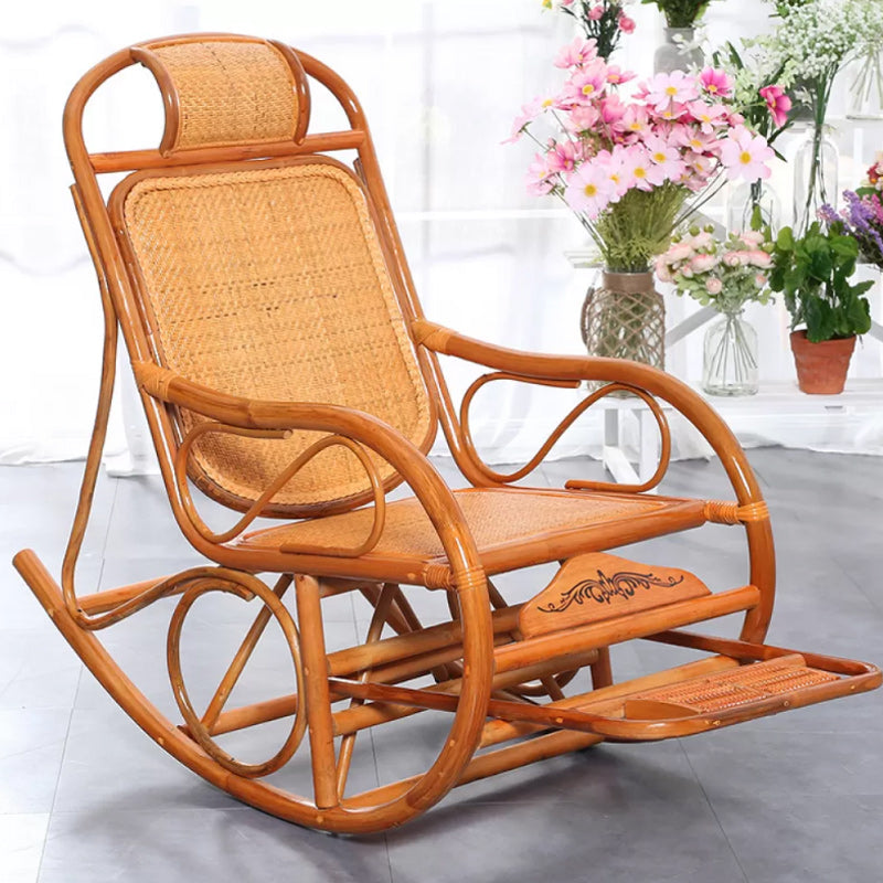 Contemporary Rattan Indoor Ergonimic Recliner Solid Color Standard with Arm