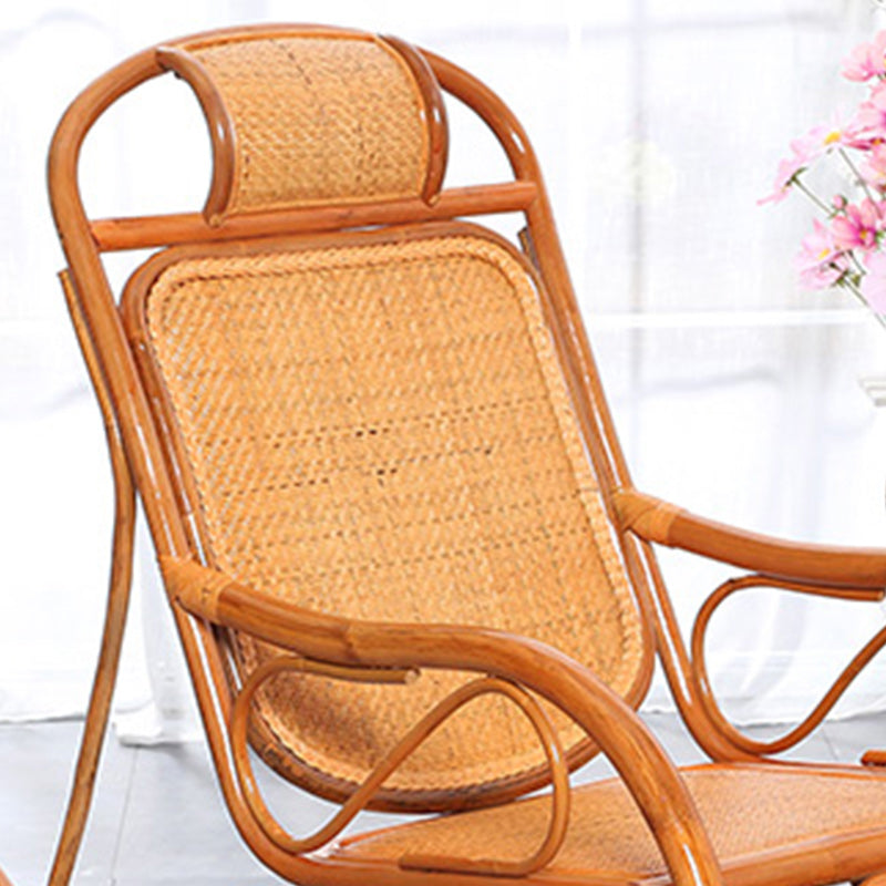 Contemporary Rattan Indoor Ergonimic Recliner Solid Color Standard with Arm