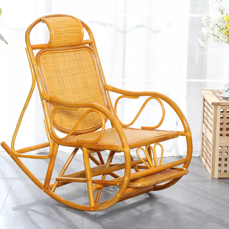 Contemporary Rattan Indoor Ergonimic Recliner Solid Color Standard with Arm