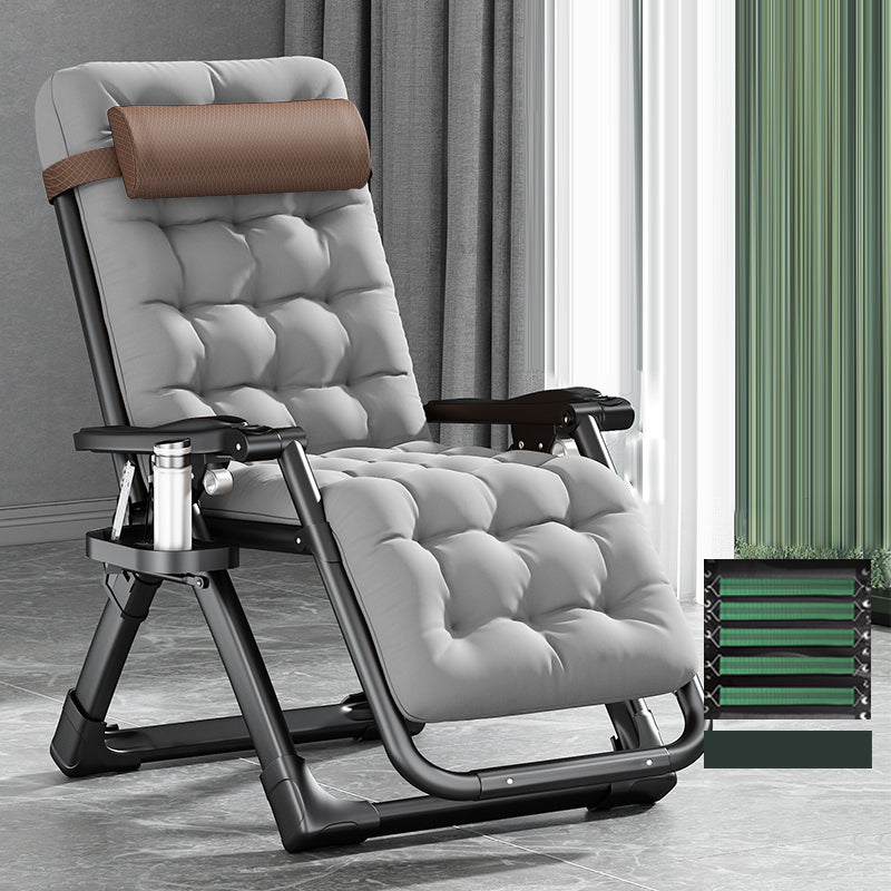 Contemporary Single Ergonimic Recliner with Legs and Pillow Metal Solid Color