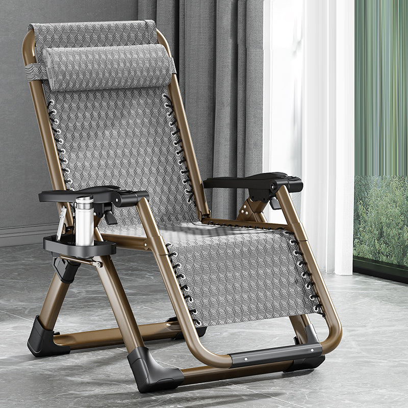 Contemporary Single Ergonimic Recliner with Legs and Pillow Metal Solid Color