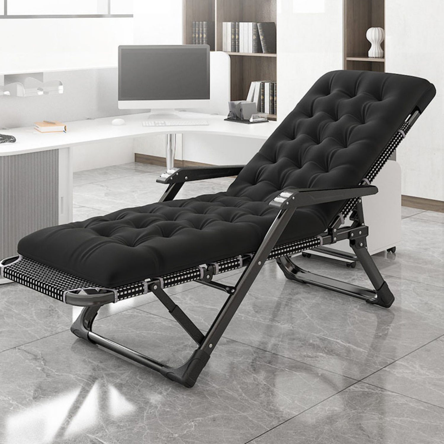 Contemporary Recliner Chair with Independent Foot Movement and Position Lock Back