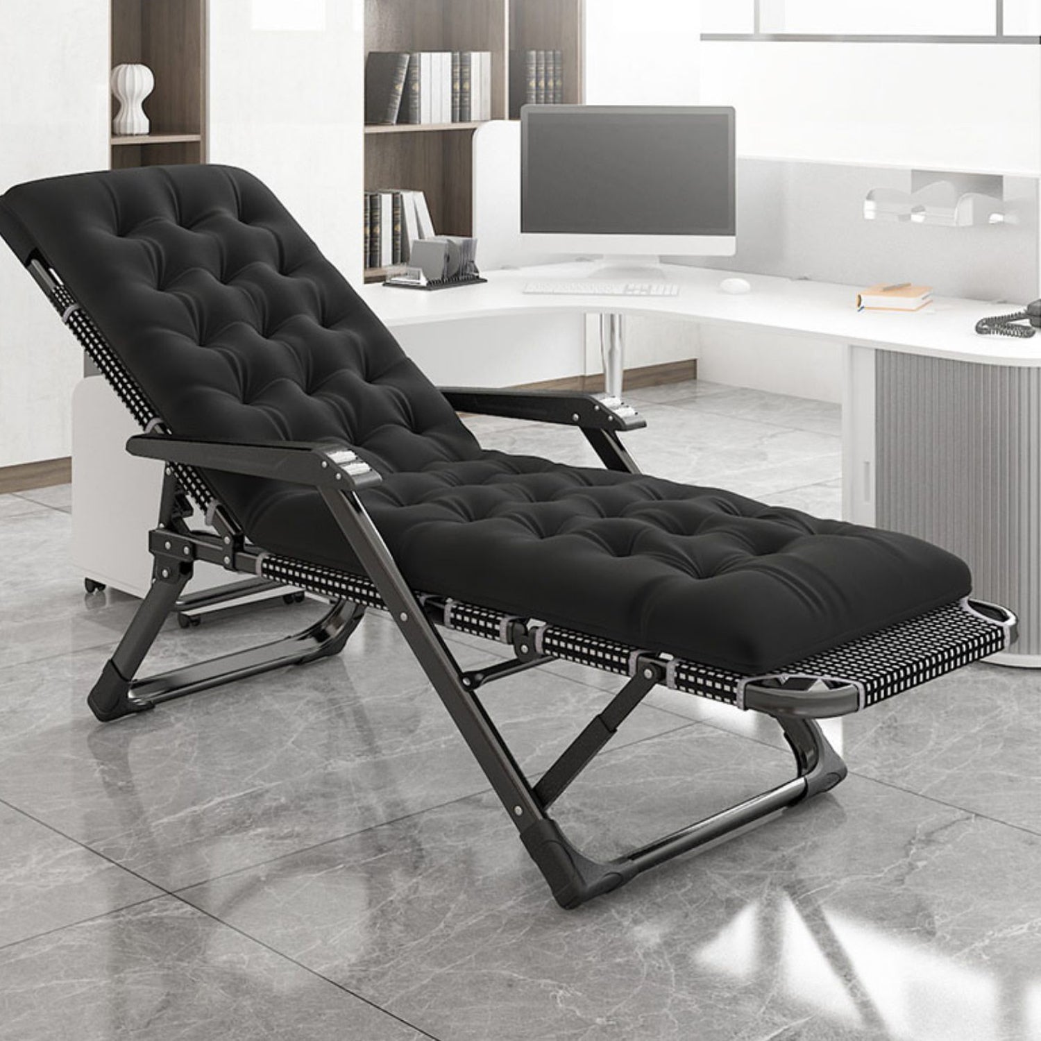 Contemporary Recliner Chair with Independent Foot Movement and Position Lock Back