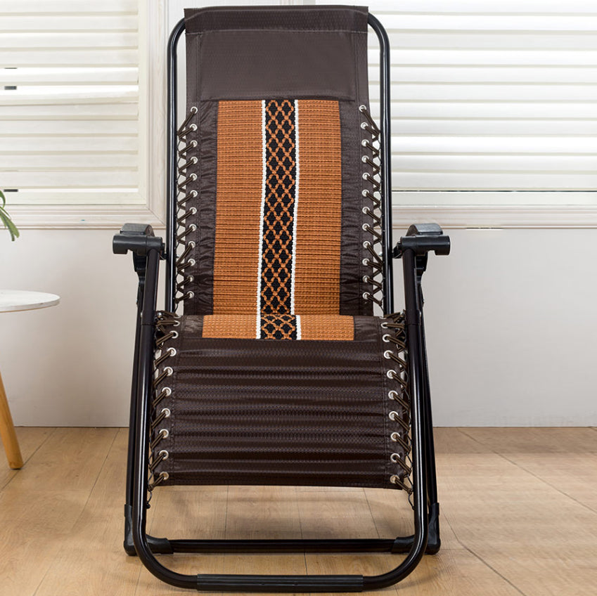 Traditional Recliner Chair with Metal Base and Arms and Cup Holders