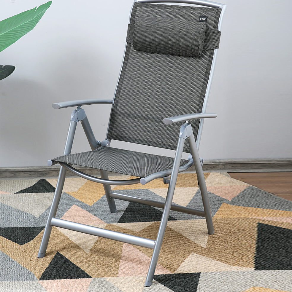 Contemporary Metal Indoor Recliner Chair with Arms and Position Lock Back