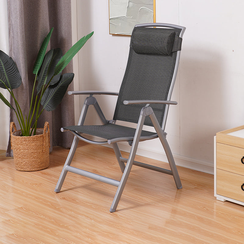 Contemporary Metal Indoor Recliner Chair with Arms and Position Lock Back