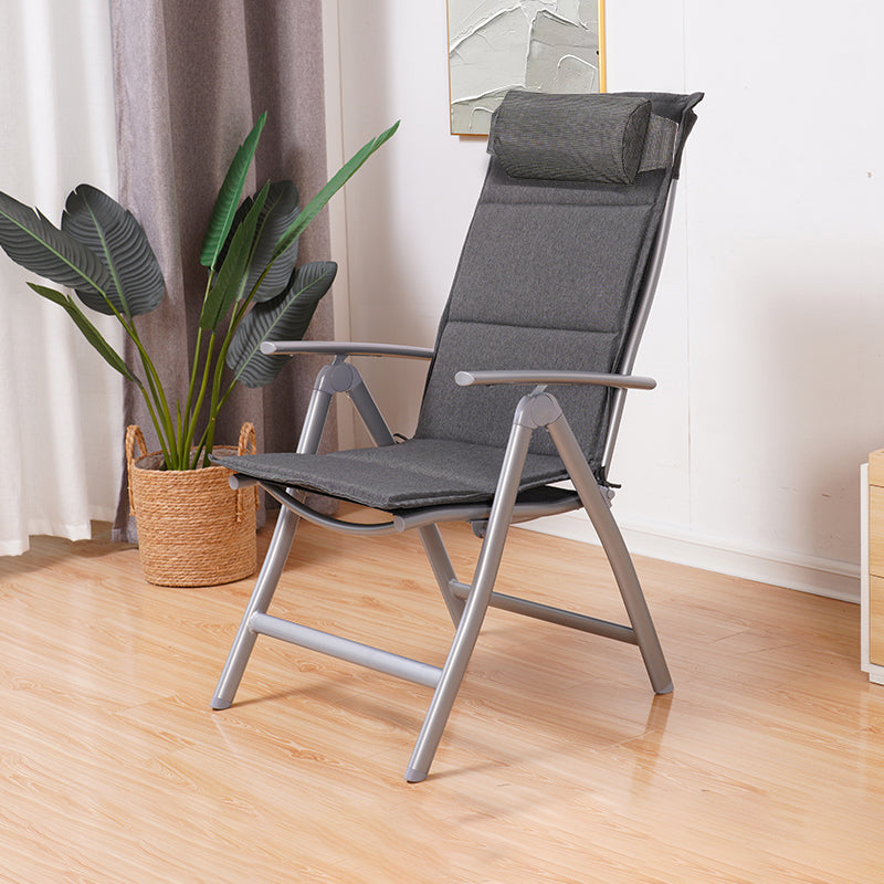 Contemporary Metal Indoor Recliner Chair with Arms and Position Lock Back