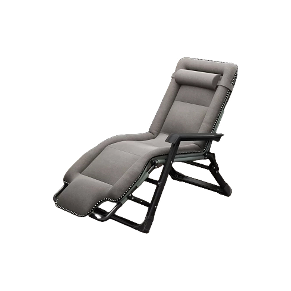 Ergonimic Recliner in Contemporary Black Metal Base with Tufted Back