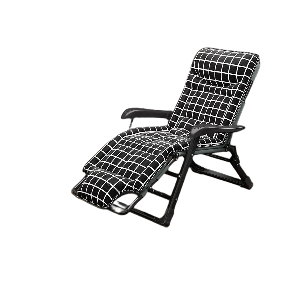 Ergonimic Recliner in Contemporary Black Metal Base with Tufted Back