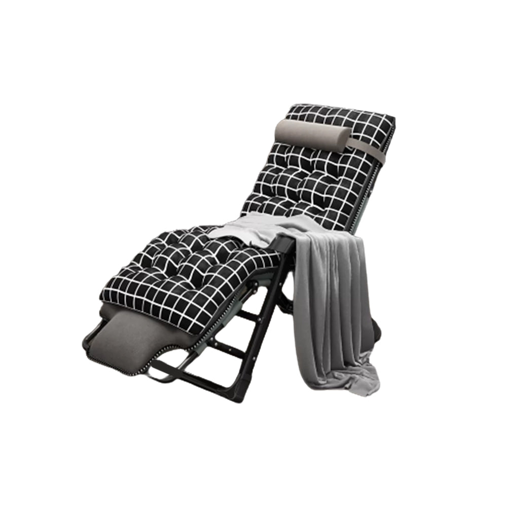 Ergonimic Recliner in Contemporary Black Metal Base with Tufted Back