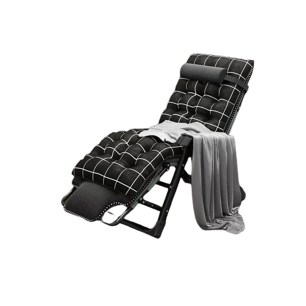 Ergonimic Recliner in Contemporary Black Metal Base with Tufted Back