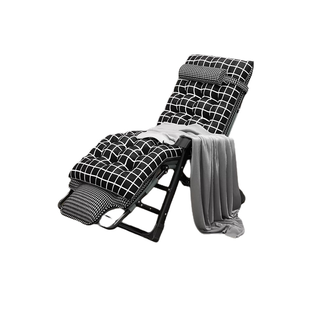 Ergonimic Recliner in Contemporary Black Metal Base with Tufted Back