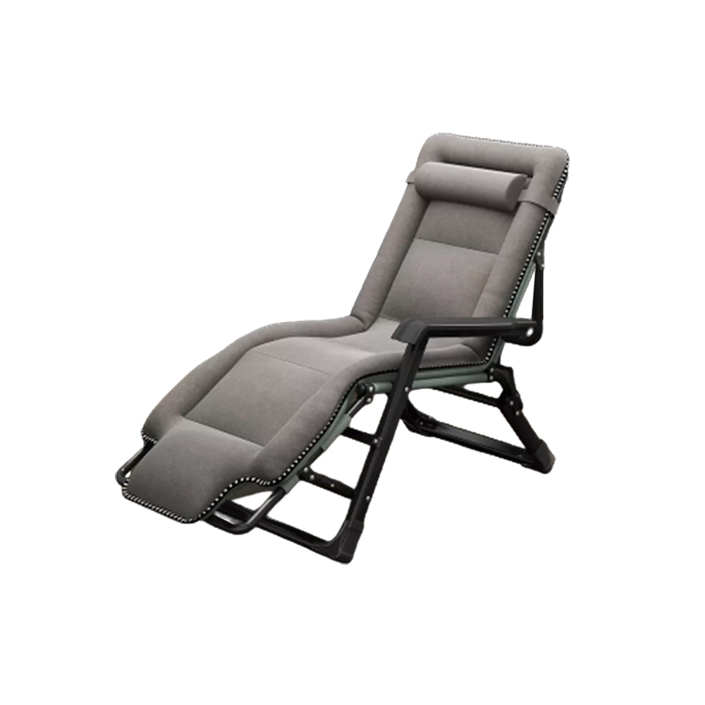 Ergonimic Recliner in Contemporary Black Metal Base with Tufted Back