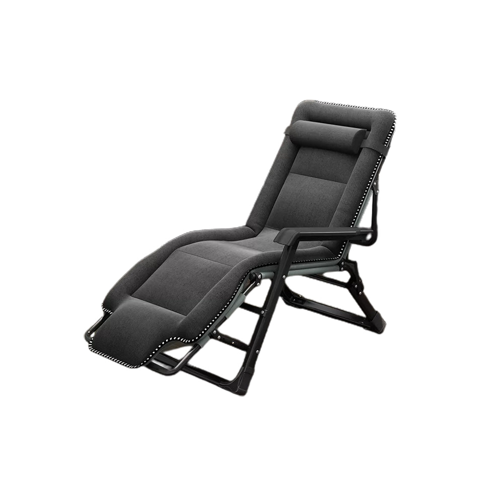 Ergonimic Recliner in Contemporary Black Metal Base with Tufted Back