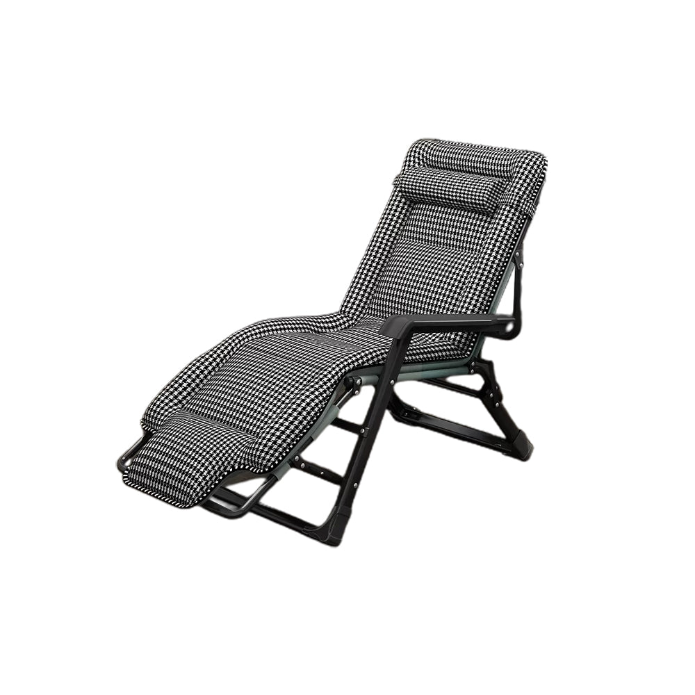 Ergonimic Recliner in Contemporary Black Metal Base with Tufted Back