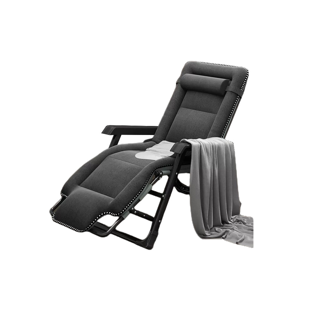 Ergonimic Recliner in Contemporary Black Metal Base with Tufted Back