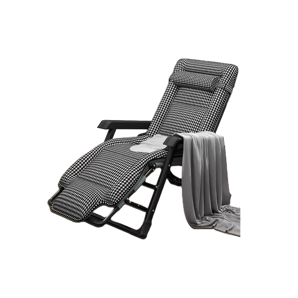 Ergonimic Recliner in Contemporary Black Metal Base with Tufted Back