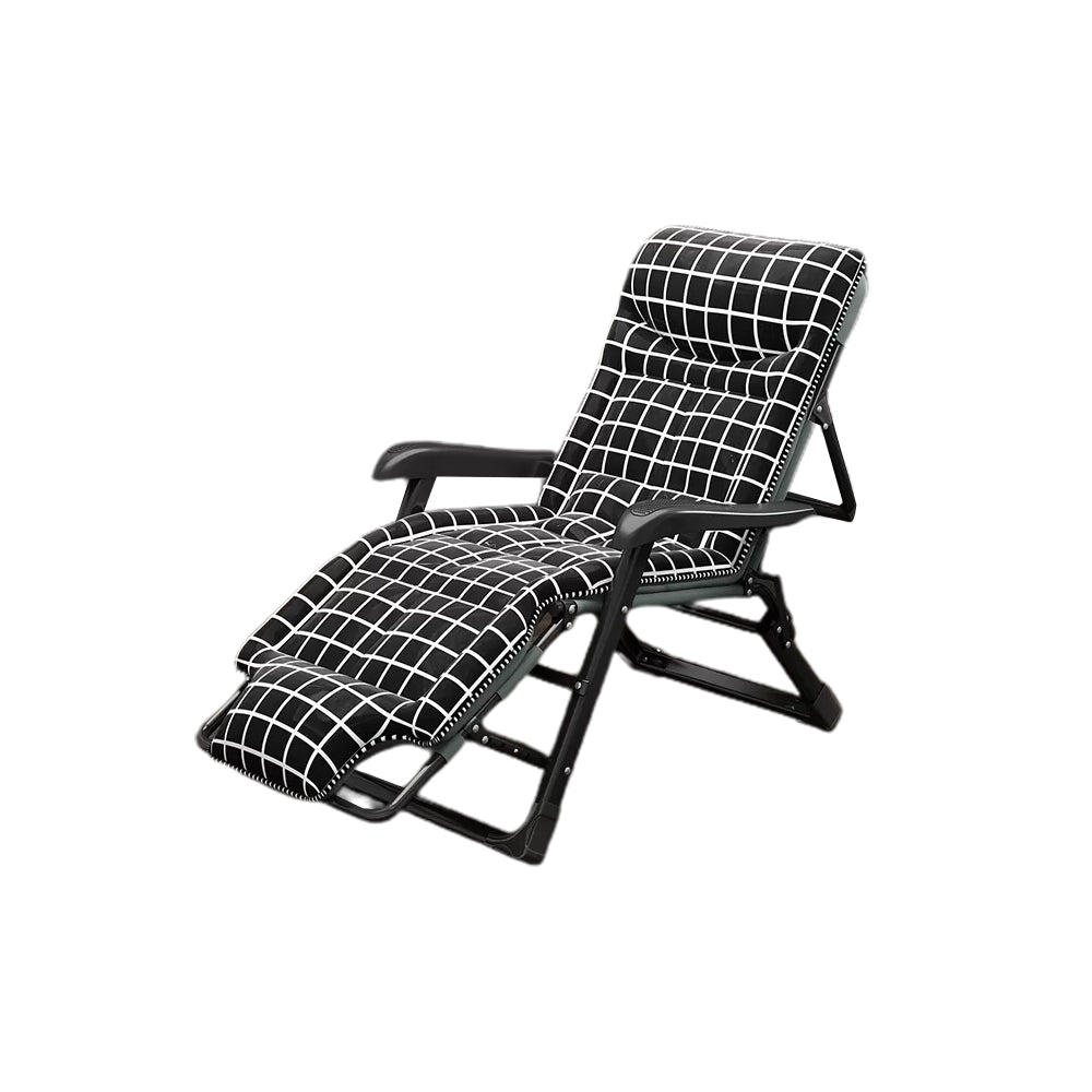 Ergonimic Recliner in Contemporary Black Metal Base with Tufted Back