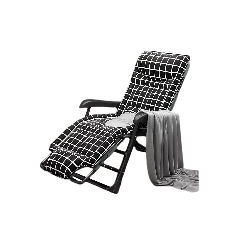 Ergonimic Recliner in Contemporary Black Metal Base with Tufted Back