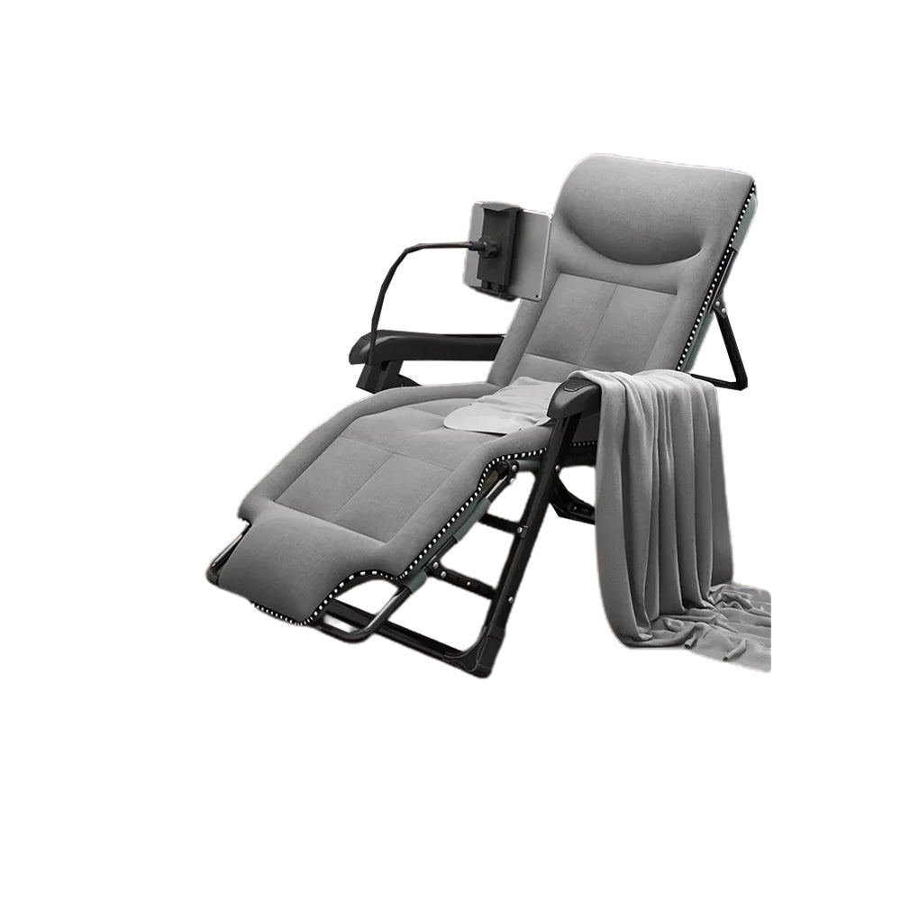 Ergonimic Recliner in Contemporary Black Metal Base with Tufted Back