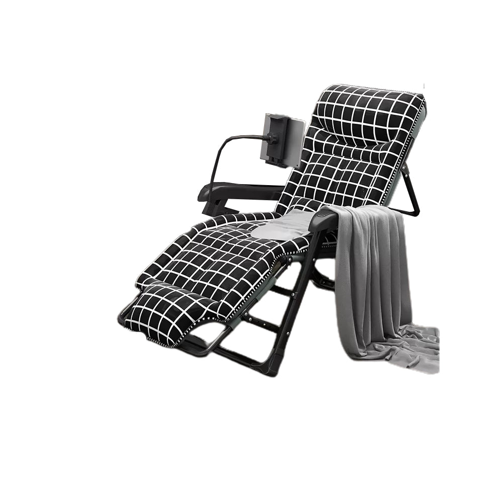 Ergonimic Recliner in Contemporary Black Metal Base with Tufted Back