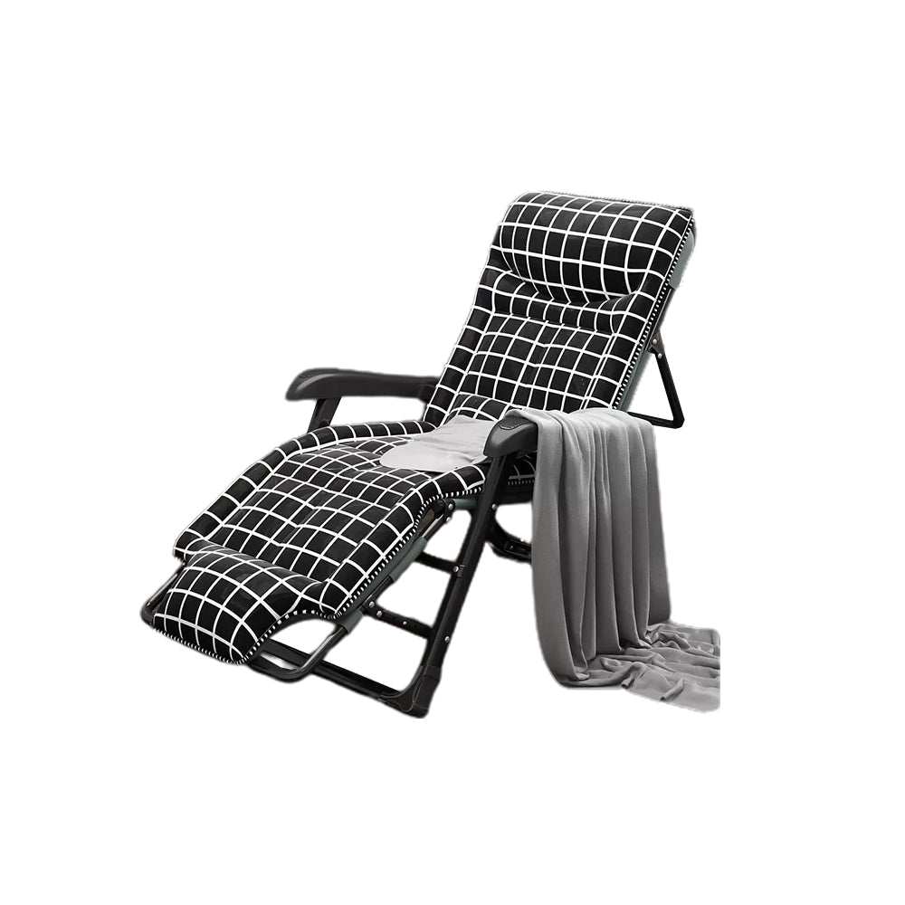 Ergonimic Recliner in Contemporary Black Metal Base with Tufted Back