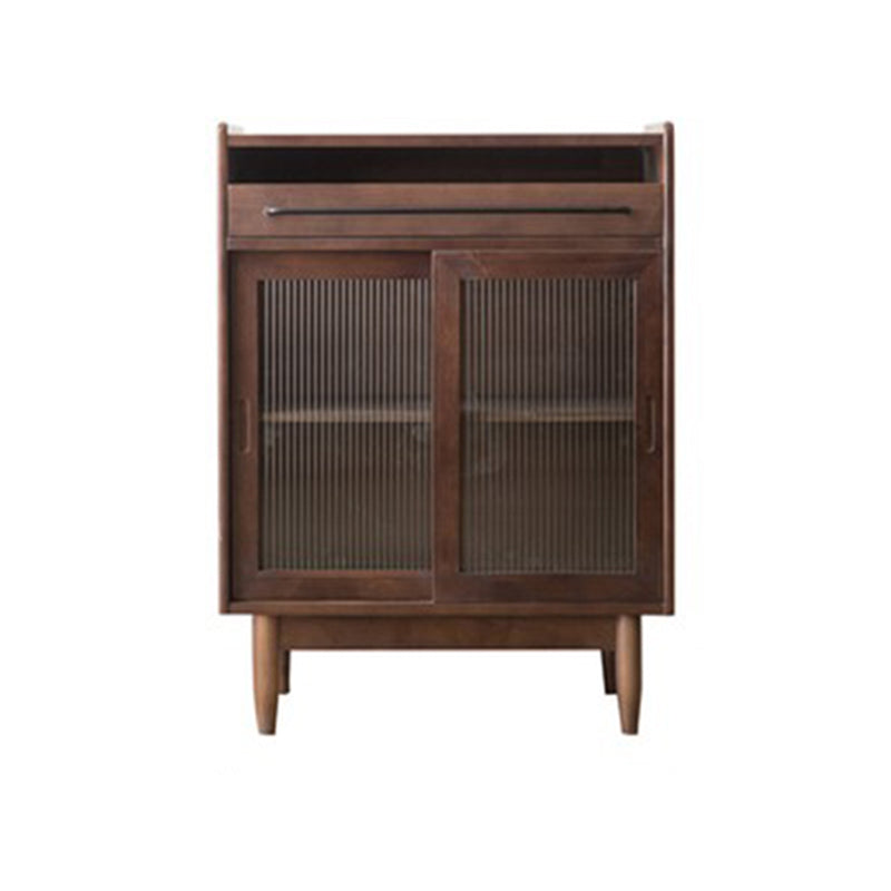 Contemporary Glass Door Sideboard Cabinet with Storage for Home Use