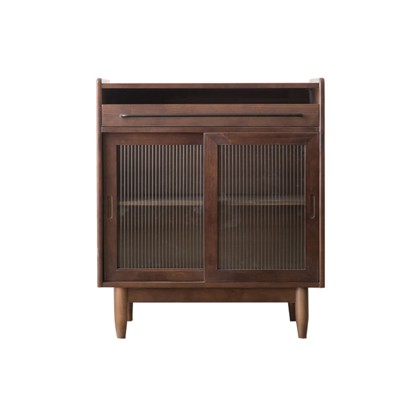 Contemporary Glass Door Sideboard Cabinet with Storage for Home Use