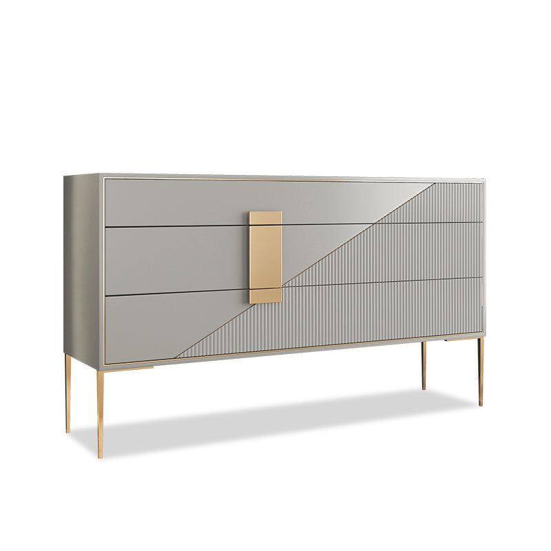 Contemporary Style Ash Wood Storage Sideboard Cabinet with Drawers